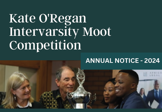 Kate O'Regan Intervarsity Moot Comp announcement for 2024