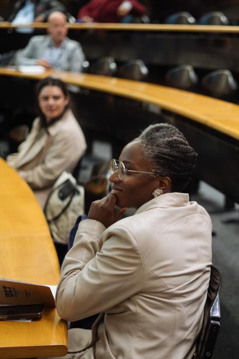 Participant in lecture theatre