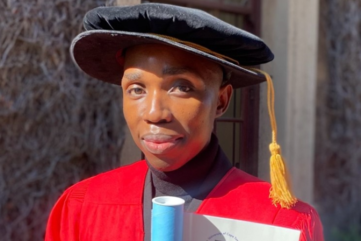 Thapelo Teele becoming a Dr 2