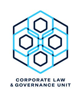 logo for cglu - octagonal shapes in blue and black