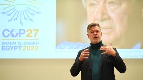 Prof Calland's giving his input on the COP27 report