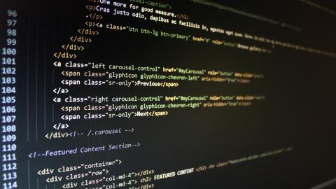 screen with code