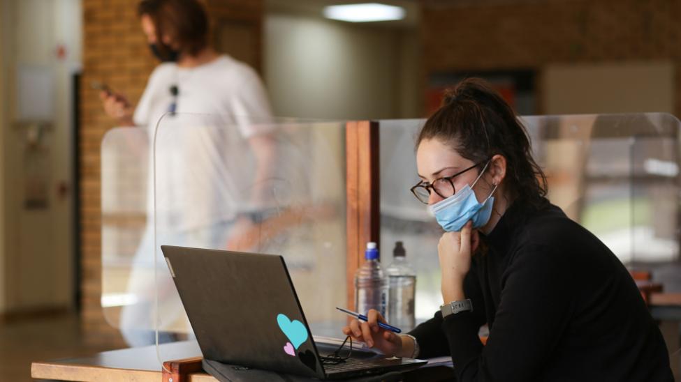 woman at laptop working