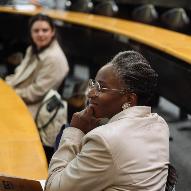 Participant in lecture theatre