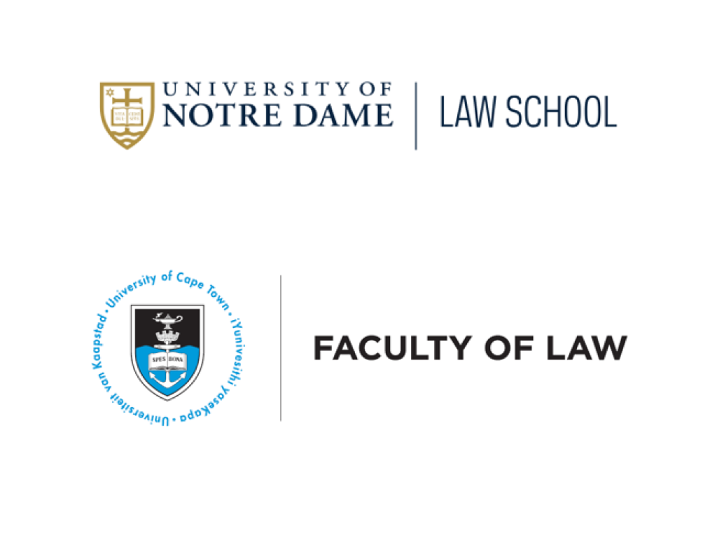 ND Law School and UCT Law school logos
