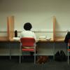 Students in the library