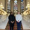 Ruth Olaoyenikan and Courtney Kemp in the main entrance hall of the Peace Palace, November 2024