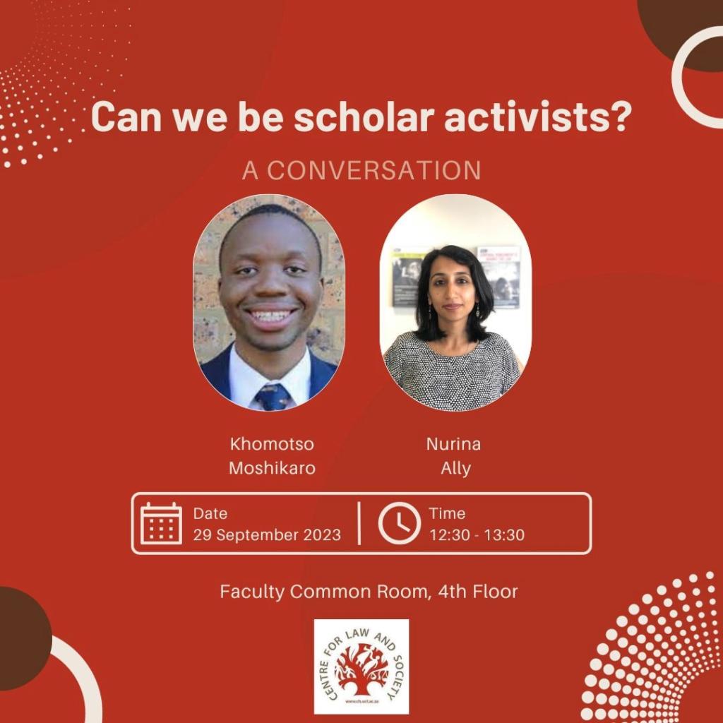 Khomotso Moshikaro Can we be scholar activists?