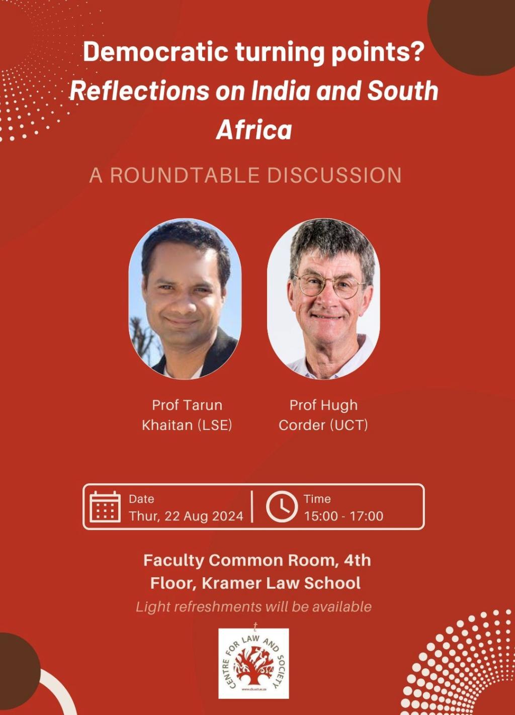Democratic turning points? Reflections on India and South Africa Tarun Khaitan