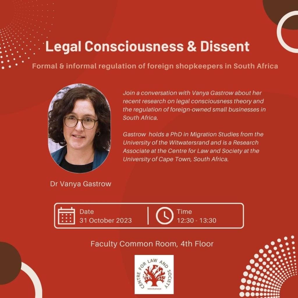 Vanya Gastrow Legal consciousness and dissent