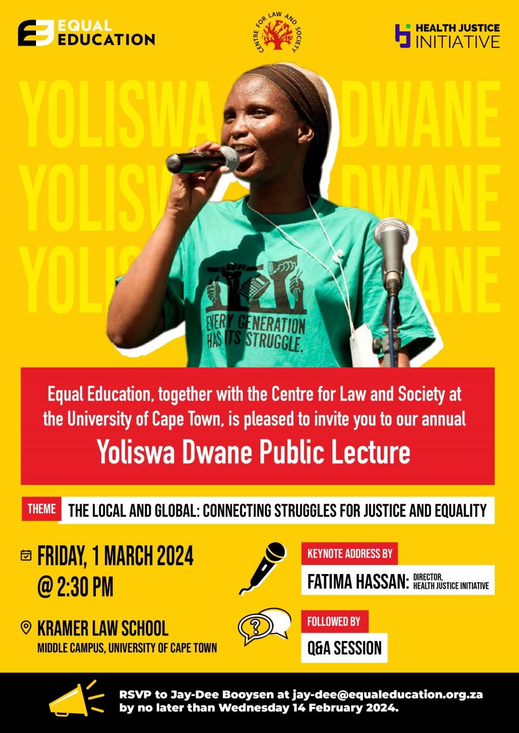 Annual Yoliswa Dwane Lecture 2024